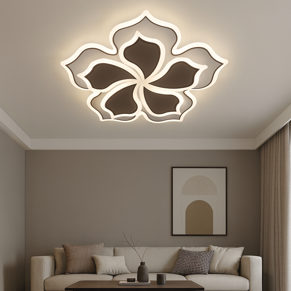 Flowers LED Chandelier with WiFi Remote Control 45cm 2.4G light/cold/warm/neutral adjustable intensity