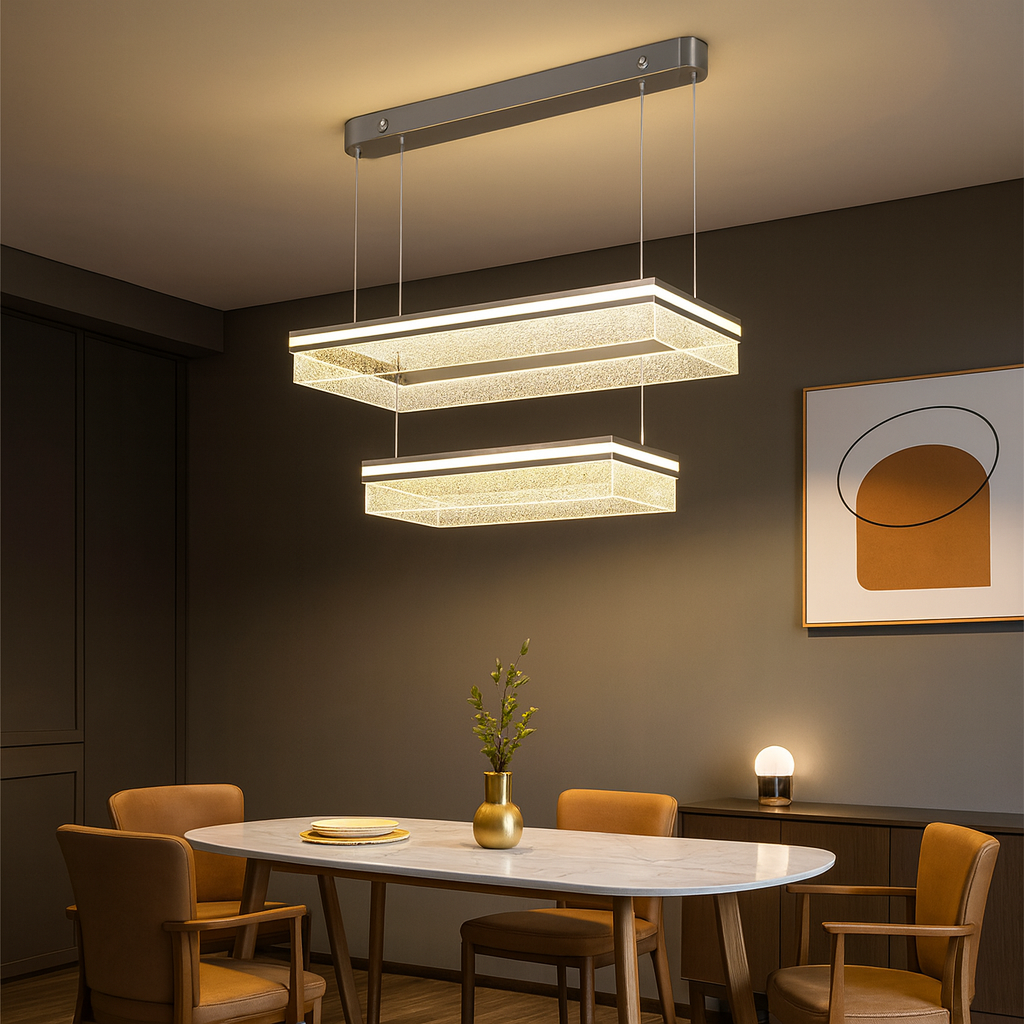 LED Chandelier 240W 60X30CM 40X20CM with 2.4G wifi Remote Control light/cold/warm/neutral adjustable intensity