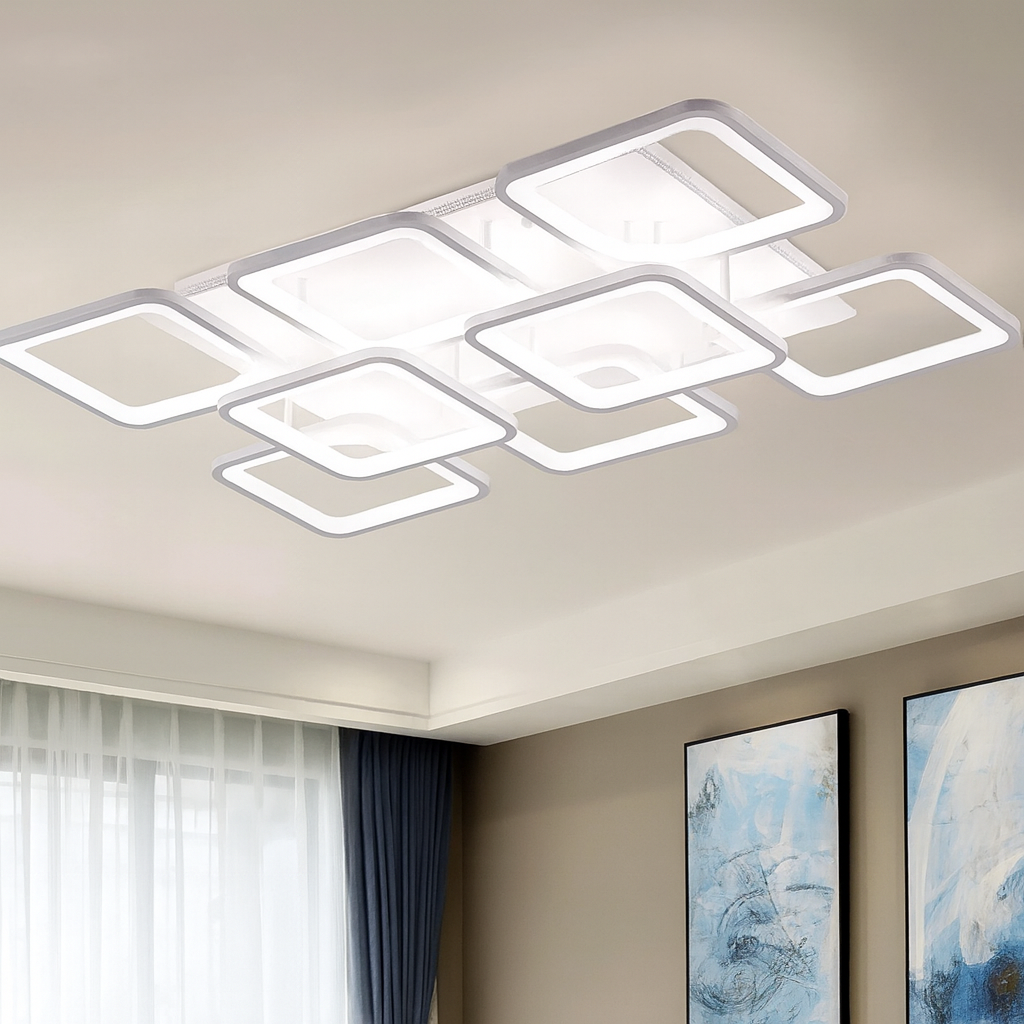 LED Chandelier with Remote Control 256W wifi 2.4G with light/cold/warm/neutral adjustable intensity