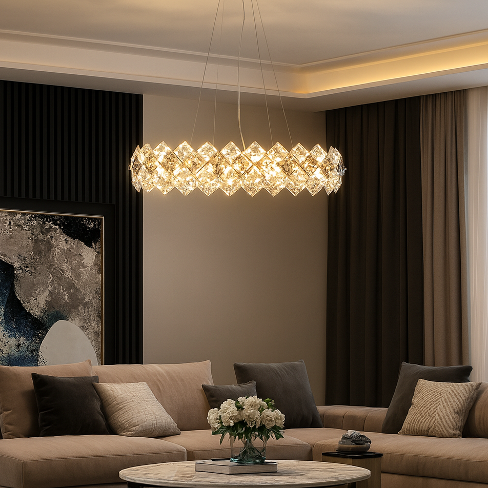 Modern Crystal Chandelier 6xE14 D800x300mm 