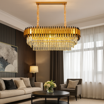 Modern Crystal Gold Chandelier 10xE14 D800X300mm 
