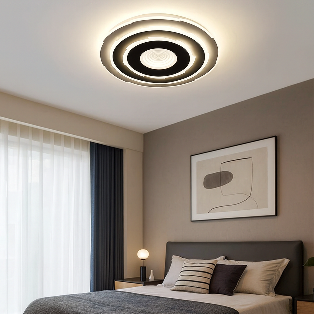 LED Chandelier with Remote Control 50cm round wifi 2.4G with 3 functions light/cold/warm/neutral adjustable intensity