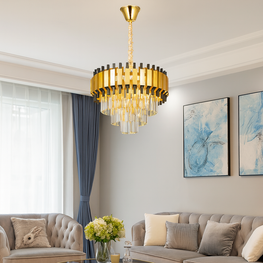 Modern Crystal Gold Chandelier 11xE14 D600mm 