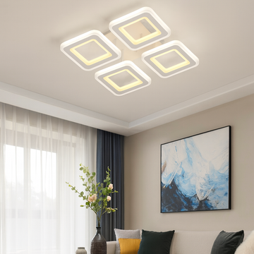 Lustra LED Moterna cu Telecomanda wifi 2.4G lumina/rece/calda/neutra intensitate reglabila