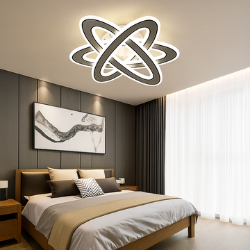 Lustra LED Nebuloase cu Telecomanda wifi 48cm Maro 2.4G lumina/rece/calda/neutra intensitate reglabila