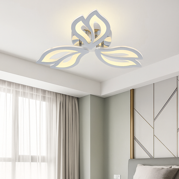 Lustra LED cu Telecomanda wifi 2.4G Crom lumina/rece/calda/neutra intensitate reglabila