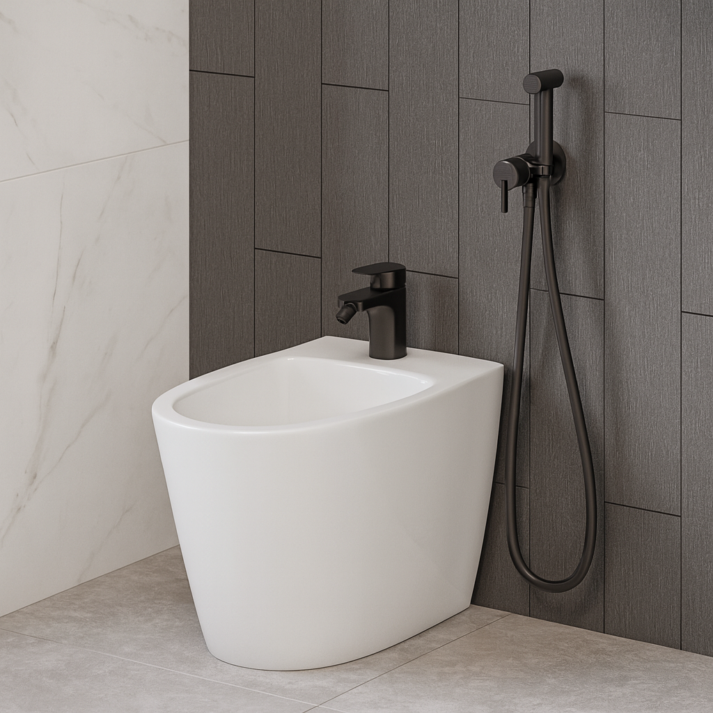 Bidet mixer, recessed, with bidet hand shower, Deante
