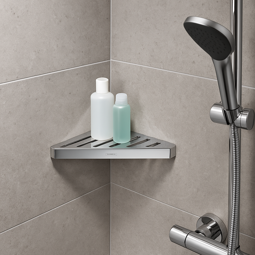 Etajera de colt Hansgrohe AddStoris, crom