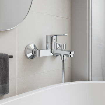 Baterie cada Grohe Bau Edge, crom