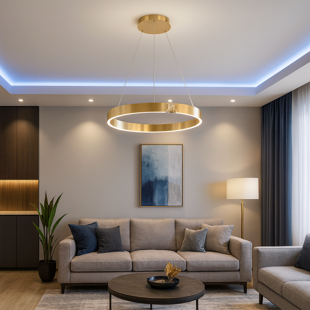 2.4G wifi LED chandelier with 3 functions light/cold/warm/neutral