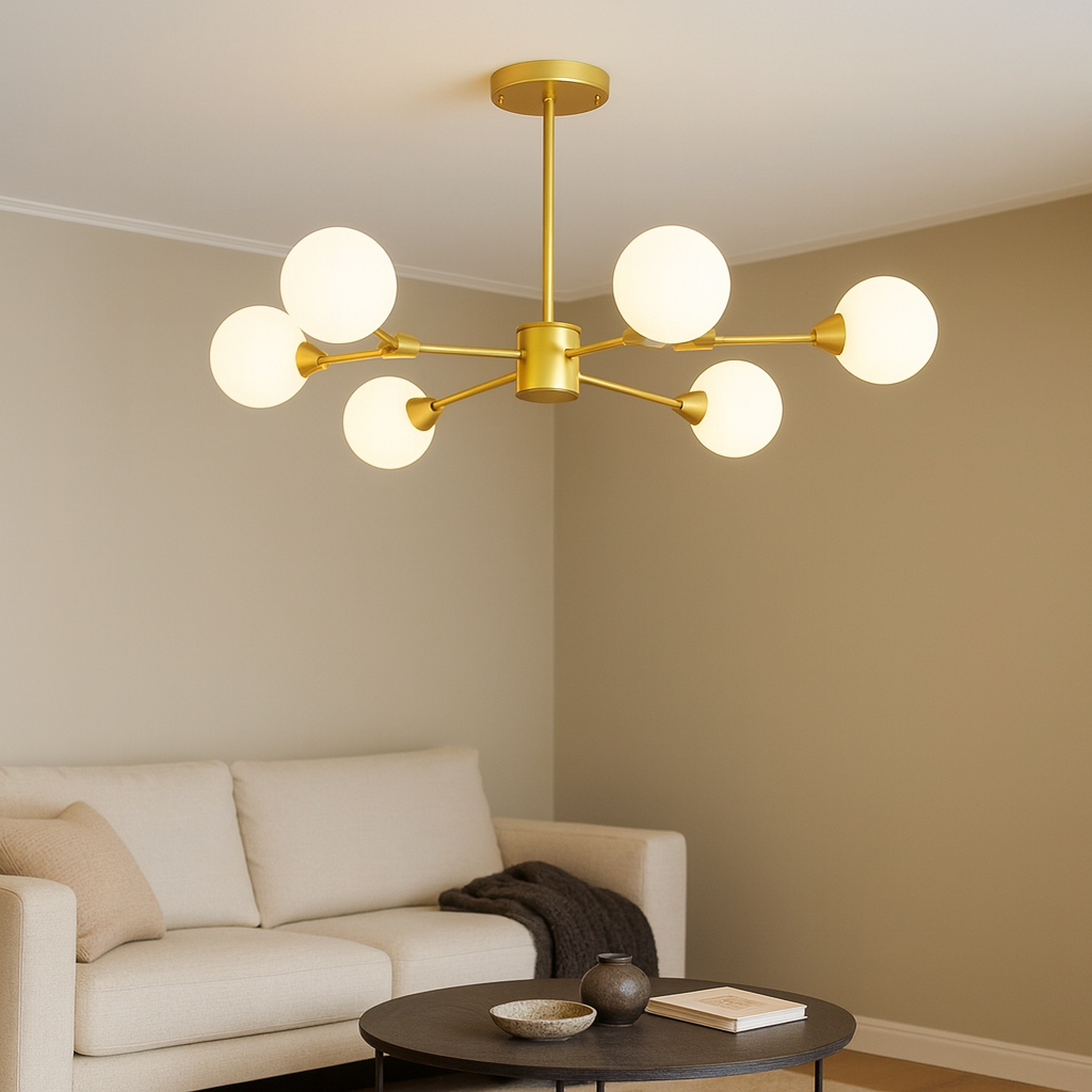 Lustra LED moderna cu 6 globuri mat G9 x 6