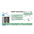 Corp LED baie alb, 6W, 6500K, lumina rece, cu protectie IP44, 400mm