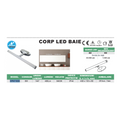 Corp LED baie inox, 6W, 6500K, lumina rece, cu protectie IP44, 400mm