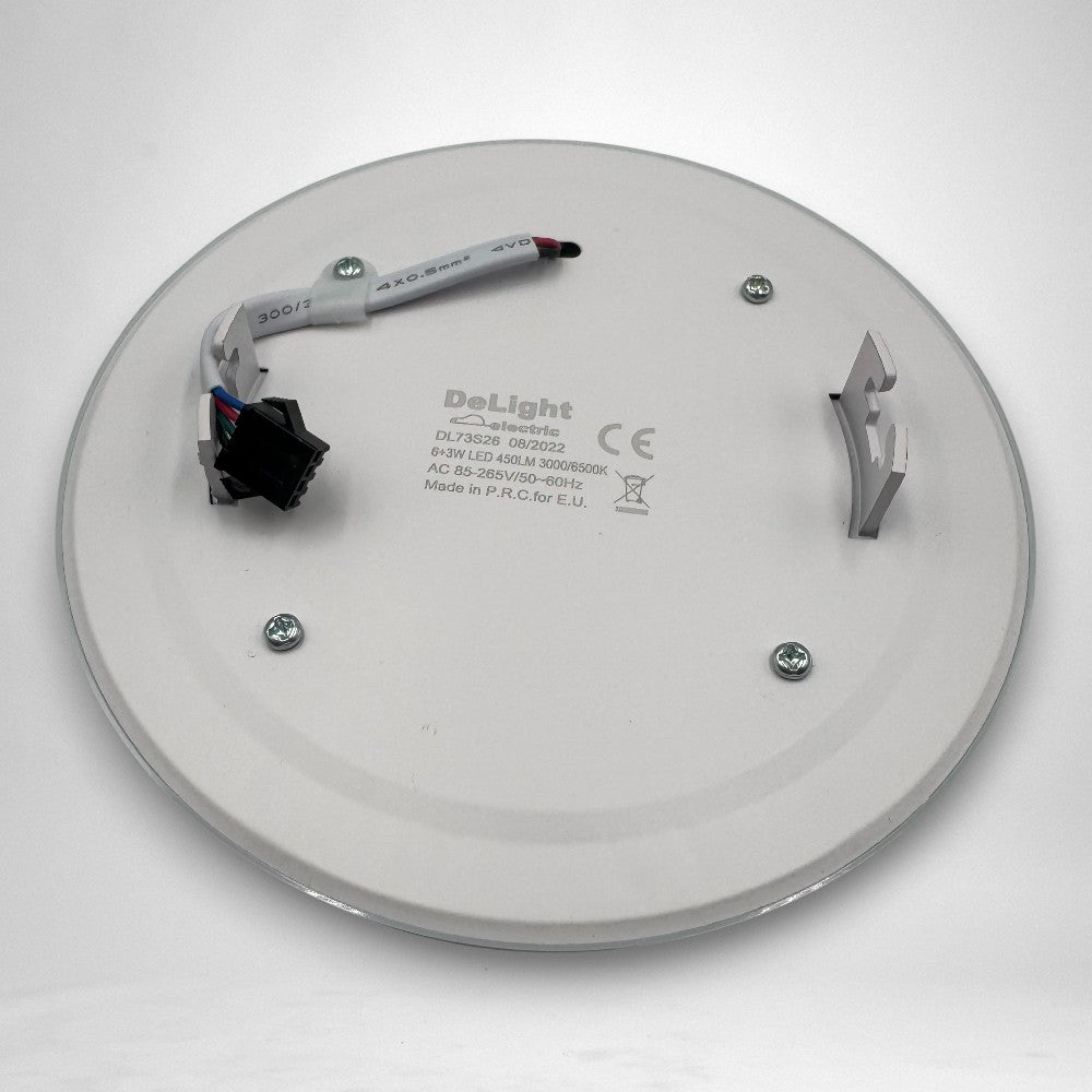 Spot LED Rotund Doua Culori 6+3W 3000k-6500k 450lm Trei Functii