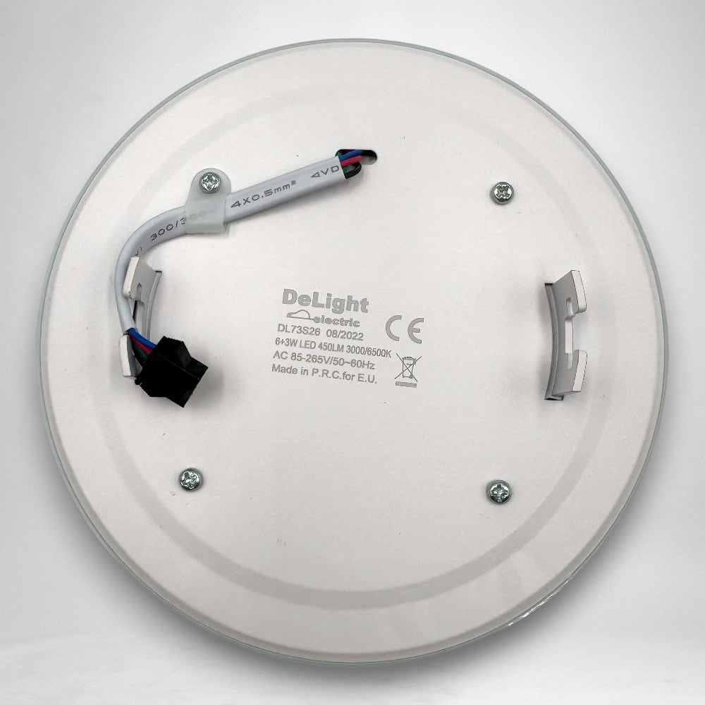 Spot LED Rotund Doua Culori 6+3W 3000k-6500k 450lm Trei Functii