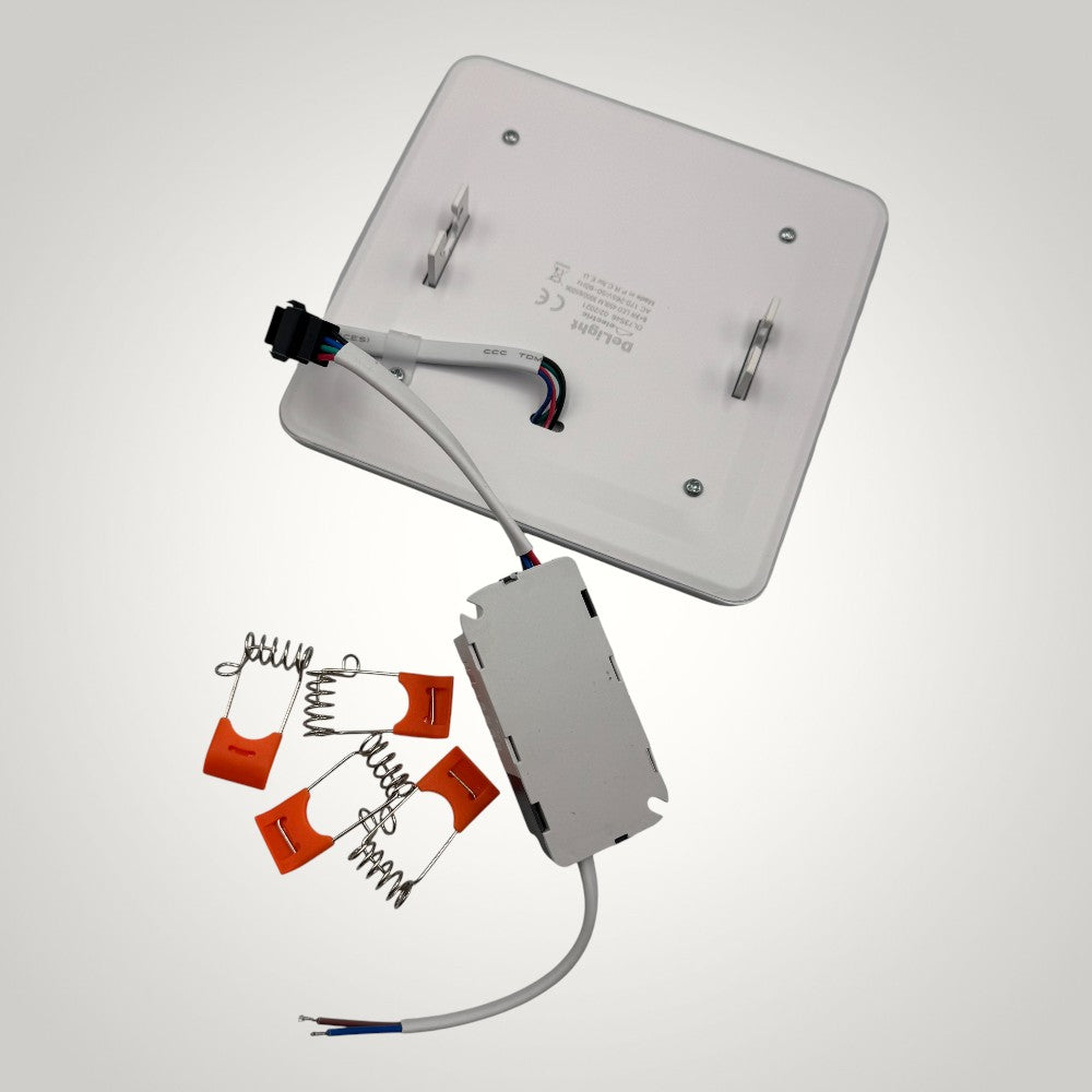 Spot LED Patrat Doua Culori 24+12W 3000k-6500k Trei Functii