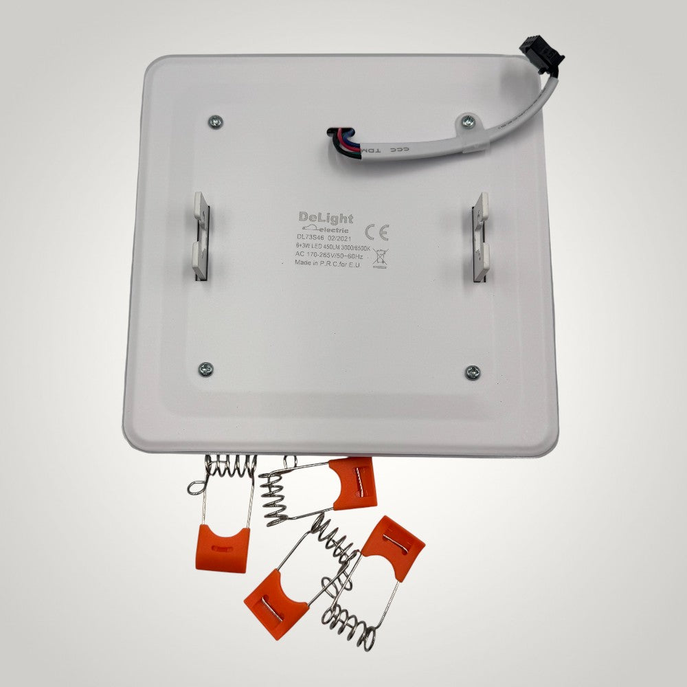 Spot LED Patrat Doua Culori 3+3W 3000k-6500k Trei Functii