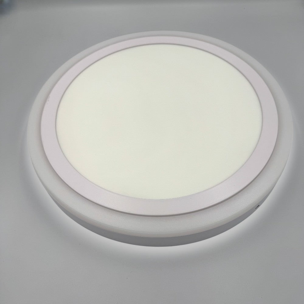 Spot LED Rotund Aplicat Doua Culori 24+12W 3000k-6500k Trei Functii