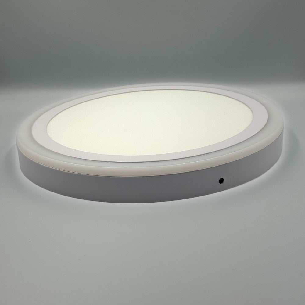 Spot LED Rotund Aplicat Doua Culori 24+12W 3000k-6500k Trei Functii