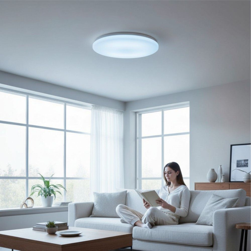 Plafoniera LED Milky fi300 18W=120W, 6400K, lumina rece