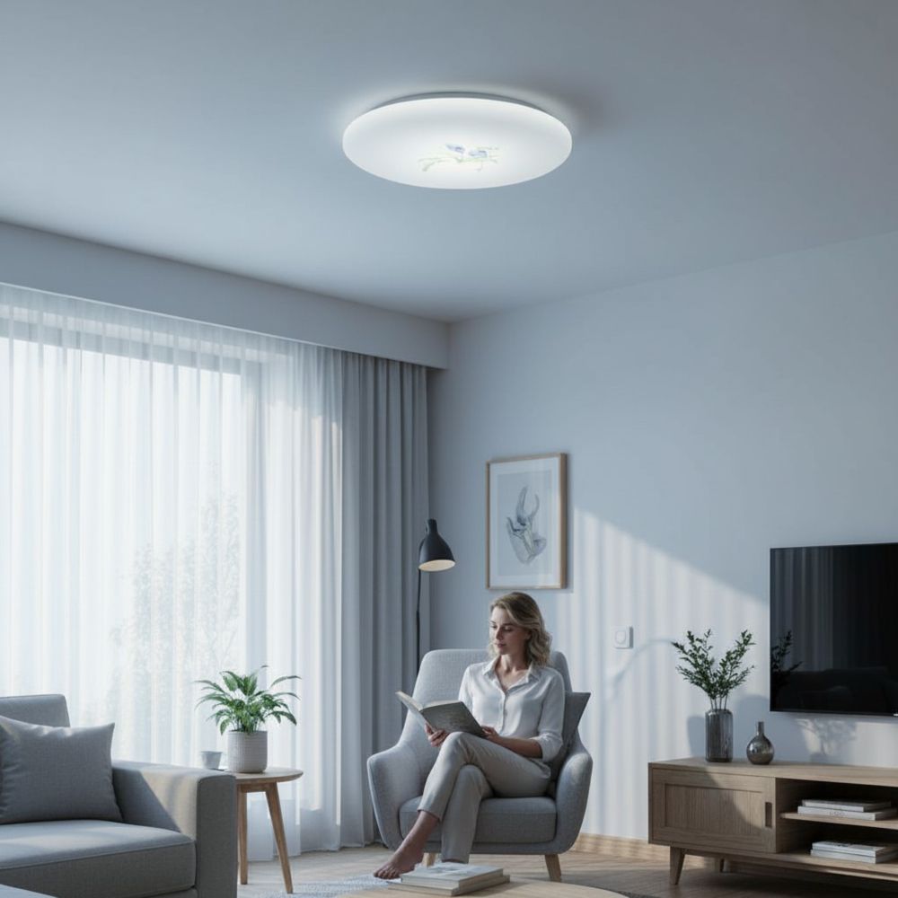 Plafoniera LED Flower fi300 18W=120W, 6500K, lumina rece