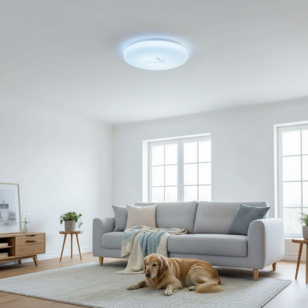Plafoniera LED Flower fi300 18W=120W, 6500K, lumina rece