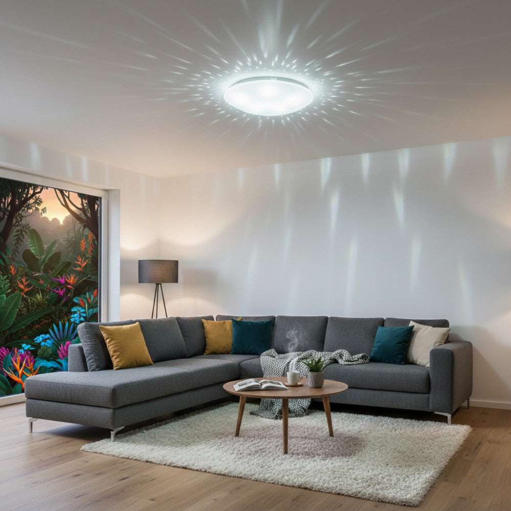 Plafoniera LED Star, ÃƒËœ380, 24W=200W, 6500K, lumina rece
