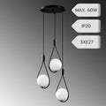 CANDELABRU MEKSIKA NEGRU 3XE27 60W