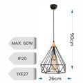 LUSTRA SUDE NEGRU 1XE27 60W