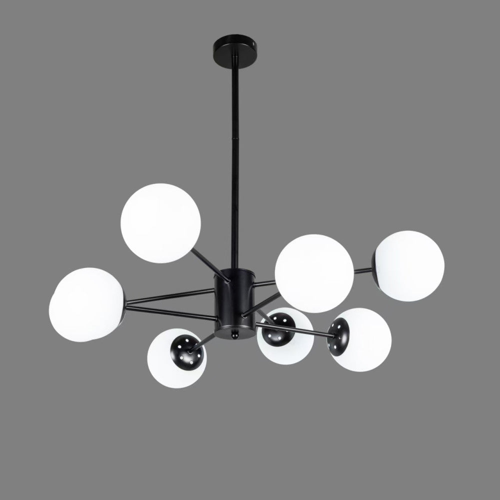 LUSTRA COSMO NEGRU 8XE27 80W 600X680mm