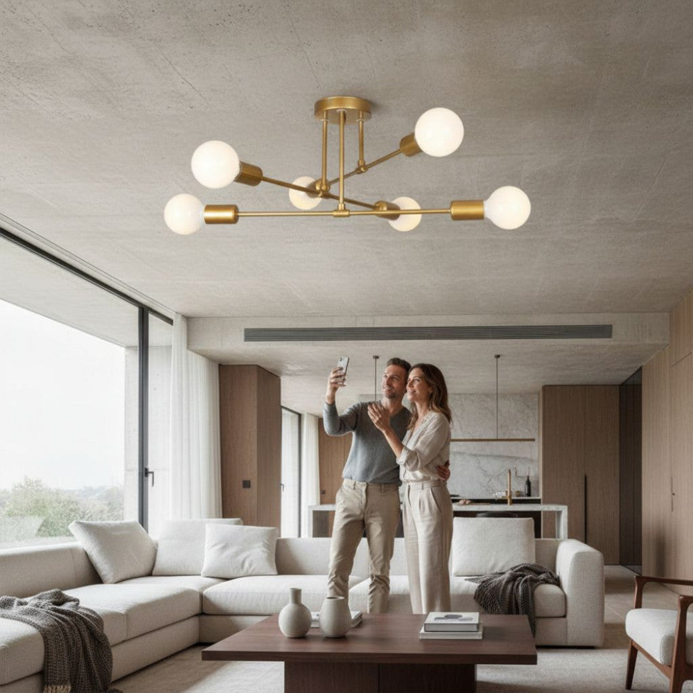 LUSTRA ASTRA CUPRU 6XE27 42W 700X200mm