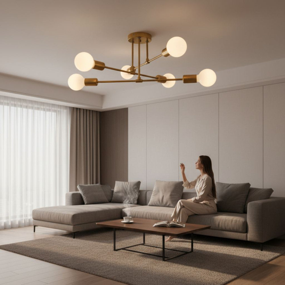 LUSTRA ASTRA CUPRU 6XE27 42W 700X200mm