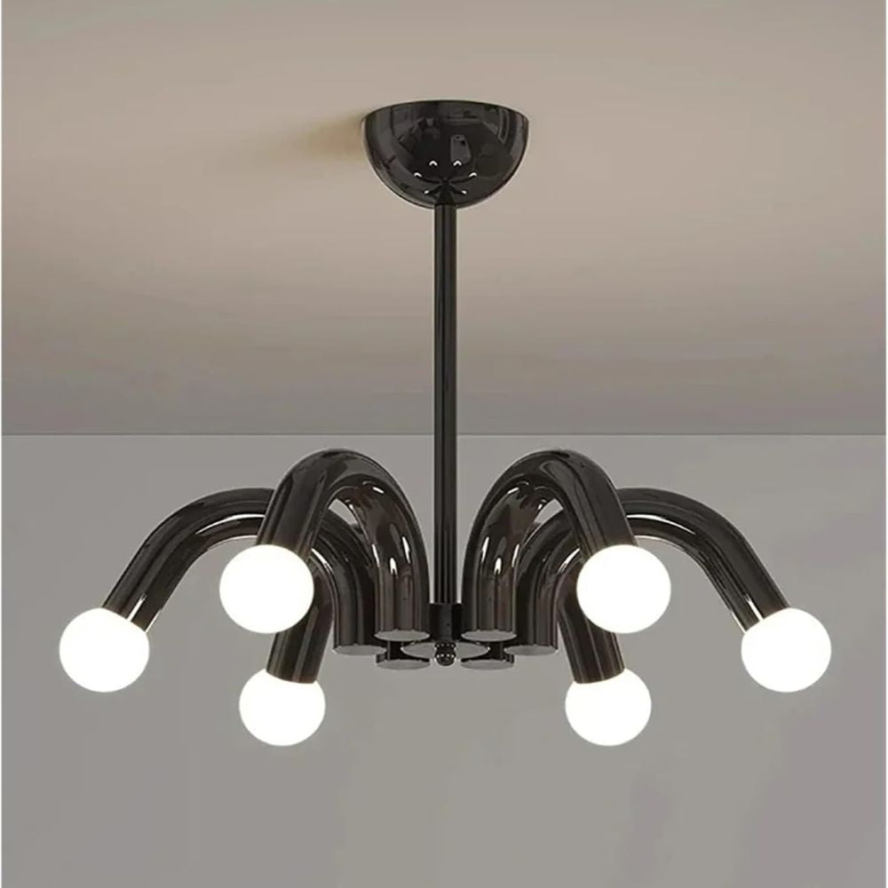 LUSTRA HESTER NEGRU 6XE27 42W 540X650mm