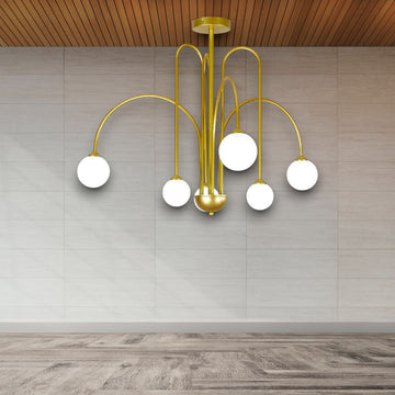 CANDELABRU CU 6 PENDULE G9 CLEOPATRA, 75 X 60 CM, 6X5W G9