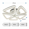 LUSTRA LED 80W CU 5 BRATE 3 CULORI+IR 470mm x 85mm