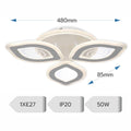 LUSTRA LED LIVING DORIS 50W 3 BRATE 3 CULORI+IR 480mm x 85