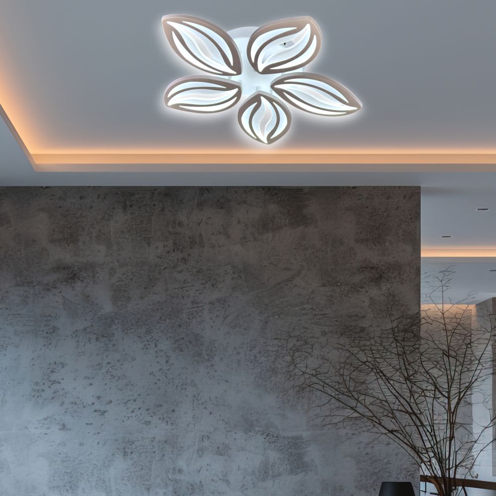 LUSTRA LED DIMABILA 80W 5 BRATE 3 CULORI+IR 480mm x 85mm