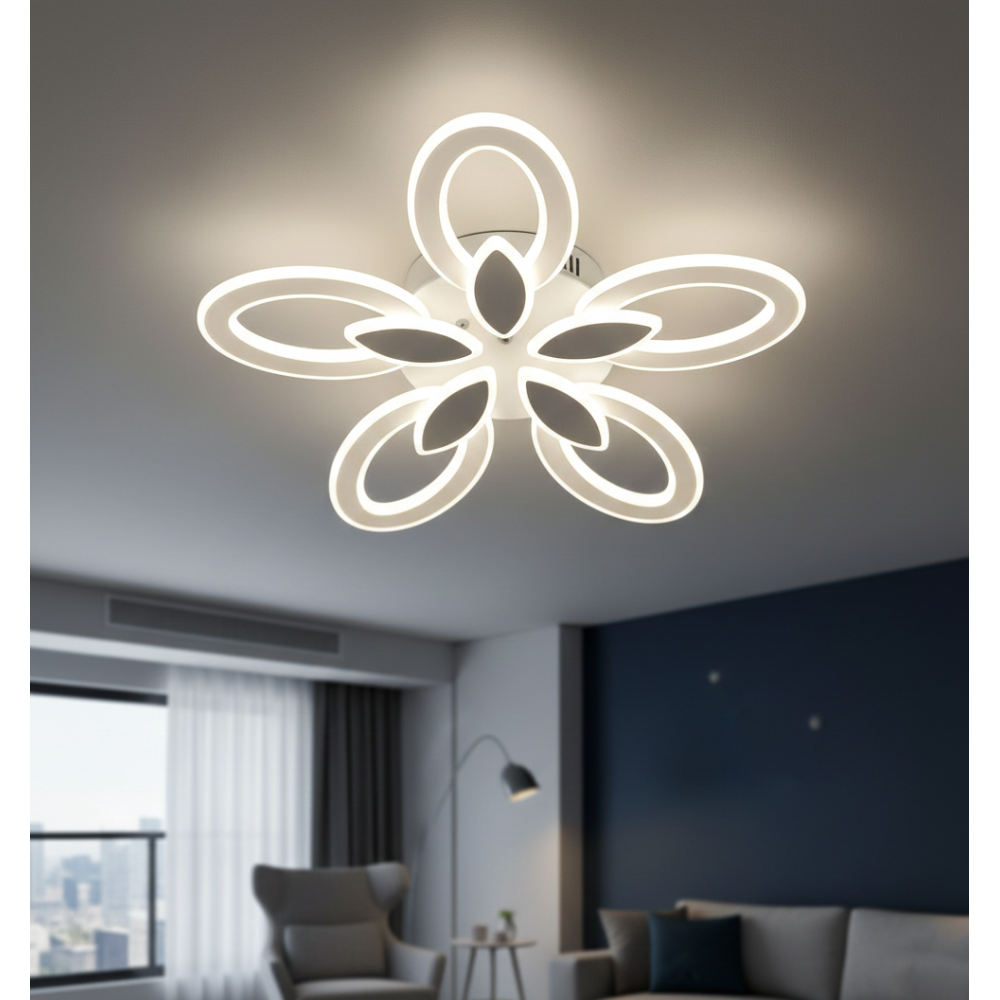 LUSTRA LED IRIS 140W CU 5 BRATE 3 CULORI+IR