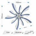 LUSTRA LED 70W CU 10 BRATE 3 CULORI+IR 700x90mm