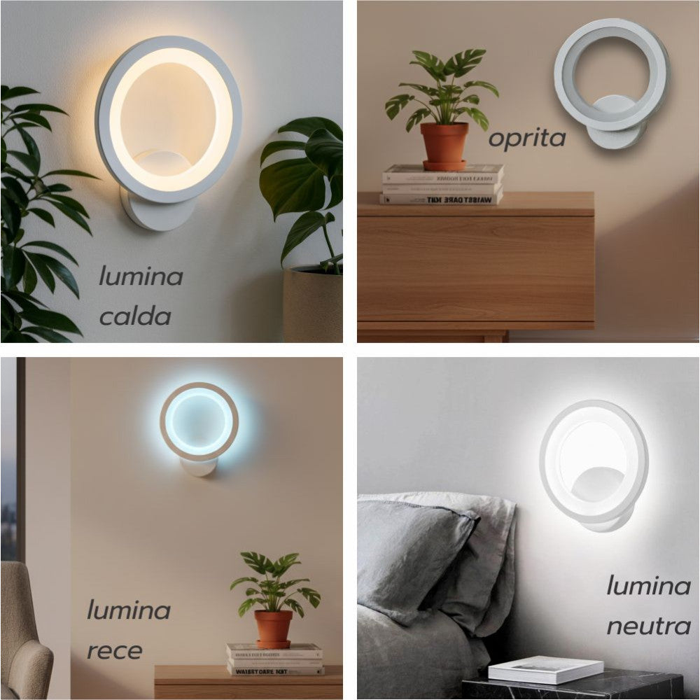 APLICA PERETE CYBELE AJUSTABILA 18W/1400LM/3000K/4000K/6500K
