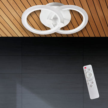LUSTRA LED CERCURI 35W CU 2 BRATE 3 CULORI+IR 400mm x 100mm