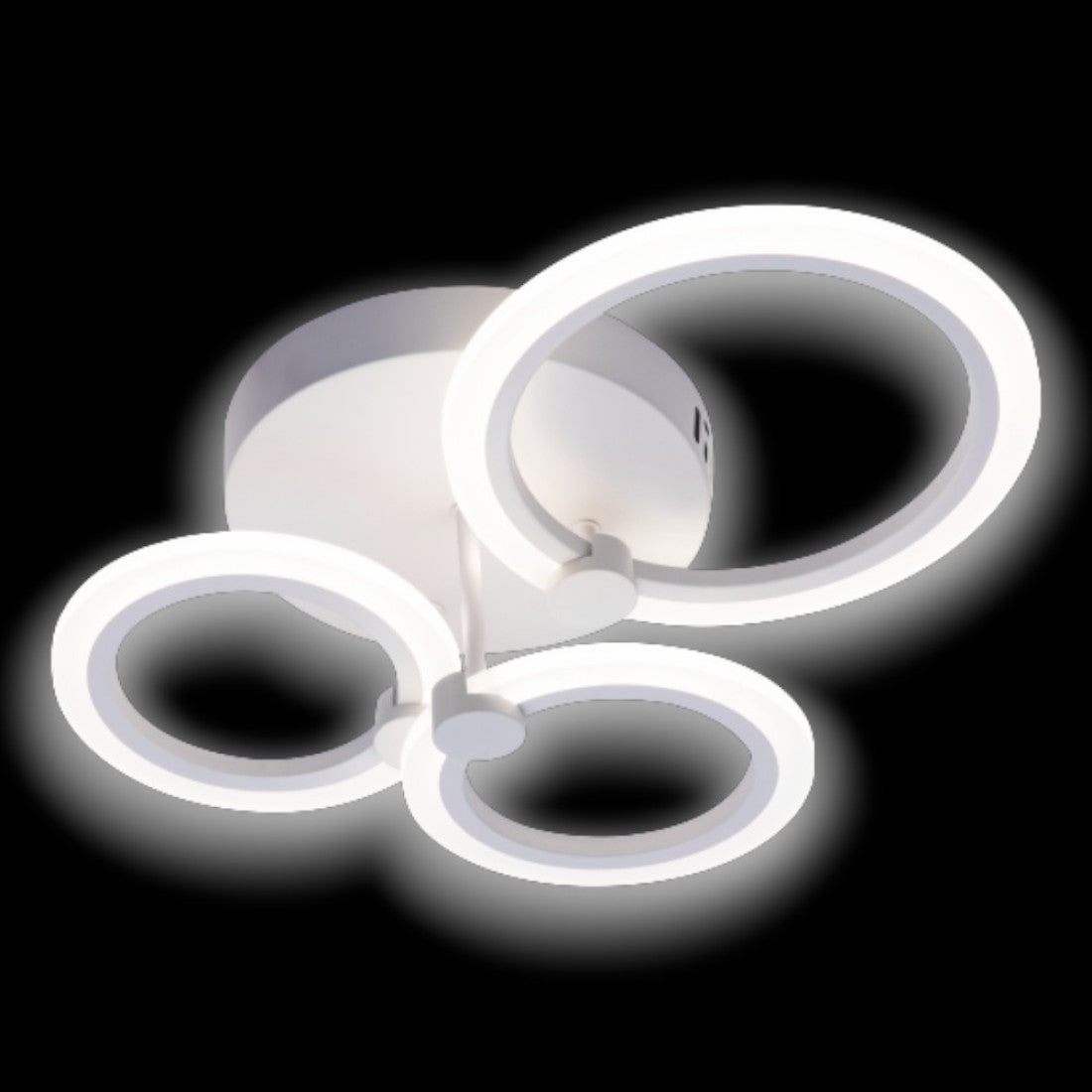 LUSTRA LED CERCURI cu TELECOMANDA 40W CU 3 BRATE 3 CULORI+IR 440mm x 150mm Spin exim - imagine 3