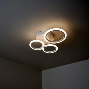LUSTRA LED CERCURI cu TELECOMANDA 40W CU 3 BRATE 3 CULORI+IR 440mm x 150mm Spin exim