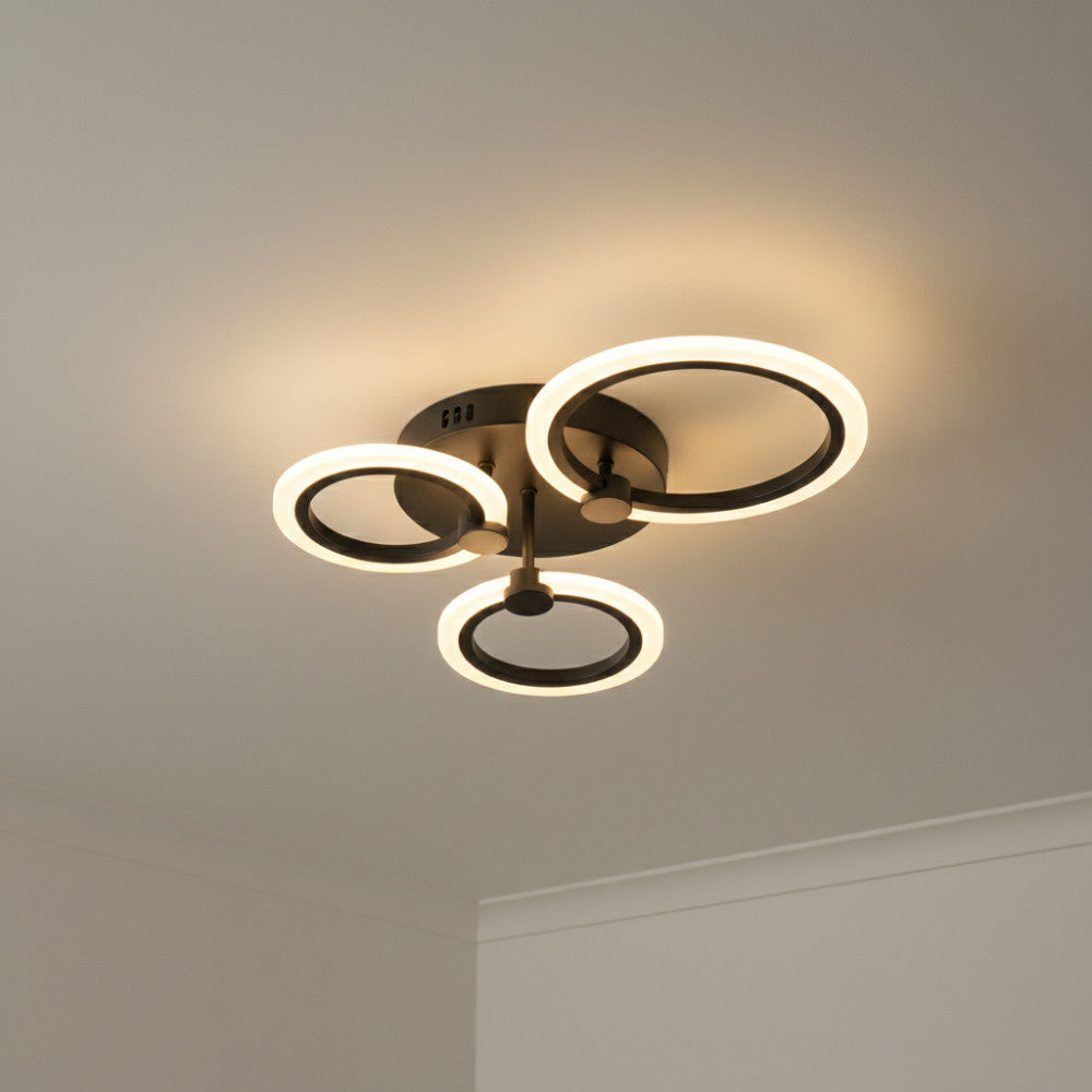LUSTRA LED CERCURI 40W CU 3 BRATE 3 CULORI+IR 440mm x 150mm Spin Exim - imagine 2