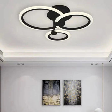 LUSTRA LED CERCURI 40W CU 3 BRATE 3 CULORI+IR 440mm x 150mm Spin Exim