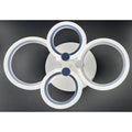 LUSTRA LED CERCURI 56W CU 4 BRATE 3 CULORI+IR 580mm x 90mm