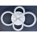 LUSTRA LED CERCURI 56W CU 4 BRATE 3 CULORI+IR 580mm x 90mm