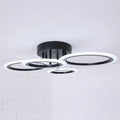 LUSTRA LED CERCURI NEAGRA 56W CU 4 BRATE 3 CULORI+IR 580mm x 90mm