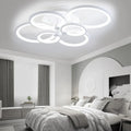 LUSTRA LED CERCURI 100W CU 6 BRATE 3 CULORI+IR 830mm x 140mm