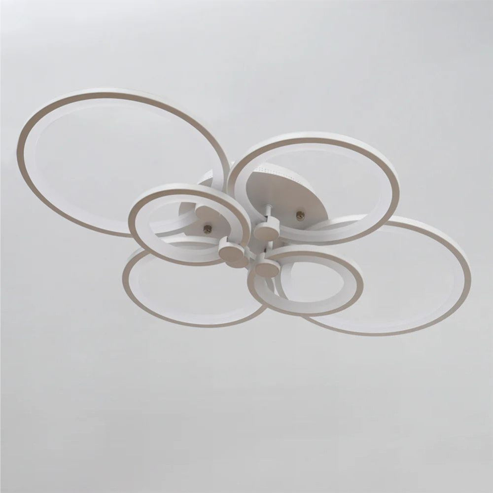 LUSTRA LED CERCURI 100W CU 6 BRATE 3 CULORI+IR 830mm x 140mm